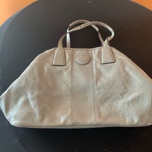 NWT.  Coach gray patent leather purse